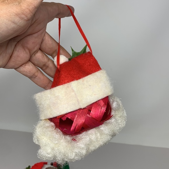 5 pc vintage Christmas decor lot Bird house Santa reindeer star & tree - Picture 10 of 17